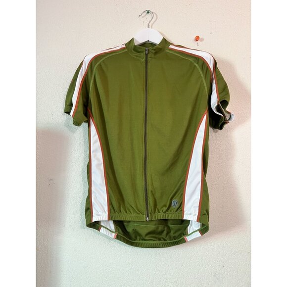 Novara Men Green Cycling Jersey Medium Short Sleeve Full Zip Lightweight Pockets - Picture 1 of 11